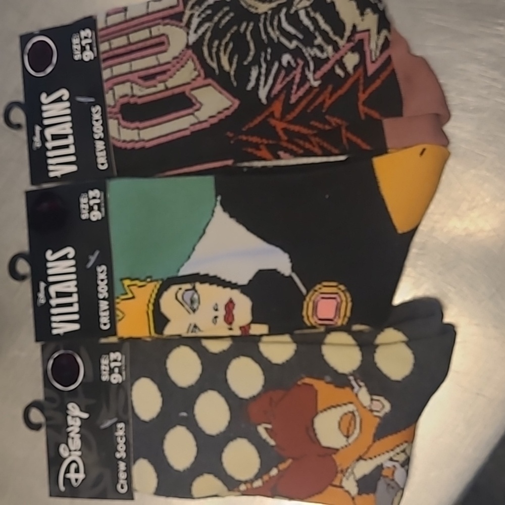 3 pair Disney socks